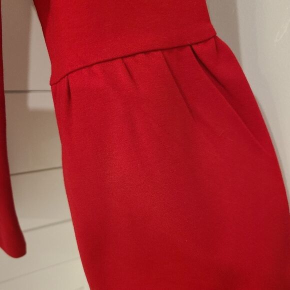 J. McLaughin Red Bell Sleeve Blouse Relaxed Fit - Picture 2 of 5